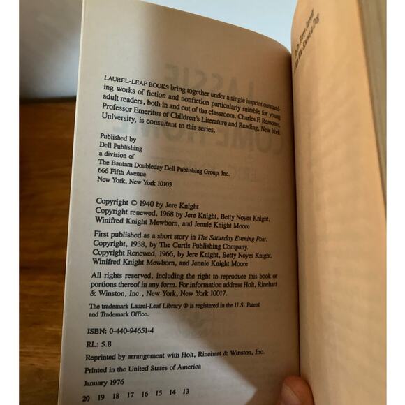 Lassie Come-Home by Eric Knight | 1976 | Paperback - Picture 3 of 3